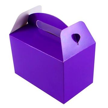 Oaktree Party Box 100mm x 154mm x 92mm 6pcs Purple No.36 - Partyware